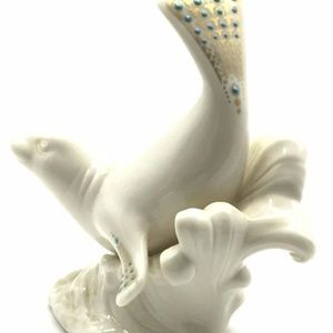 Vintage Lenox China Jewels Seal on Waves - RARE